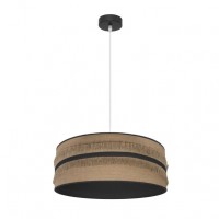 Distribuidor - Lâmpadas Diversas | Colgantes Moderno | COLGANTE NATALIA 1XE27 NEGRO/SACO-NEGRO REGX50X50 CM Ref: 188595009